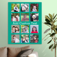 12 Foto Instagram Collage mit grünem Hintergrund