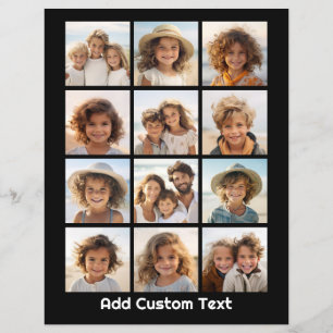 12 Foto Instagram Collage mit schwarzem Hintergrun Flyer