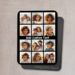 12 Foto Instagram Collage mit schwarzem Hintergrun Magnet<br><div class="desc">Fügen Sie Ihre Lieblings-Bilder zu dieser lustigen Vorlage. Sie können Instagram-Foto oder andere Foto für dieses Raster verwenden.</div>