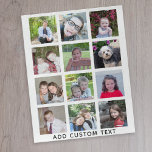 12 Foto Instagram Collage - weiß mit schwarzer Sch<br><div class="desc">Ein einfaches 3x4 Raster mit 12 Fotos,  wo Sie jeden Text ganz unten hinzufügen können. Eine minimale Suche nach einer großartigen Collage aus Foto. Fügen Sie Ihre Lieblings-Bilder zu dieser lustigen Vorlage. Sie können Instagram-Foto oder andere Foto für dieses Raster verwenden.</div>