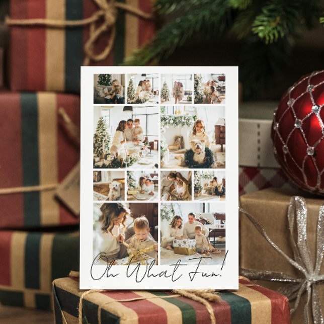 12 Foto oh Was Spaß Nordische Weihnachten (12 Photo oh What Fun Nordic Christmas Holiday Card by Ricaso. Add own photographs, personalized card)