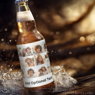 12-Foto-Raster-Collage - Weiß - Mod-Typ Schwarz Bierflaschenetikett