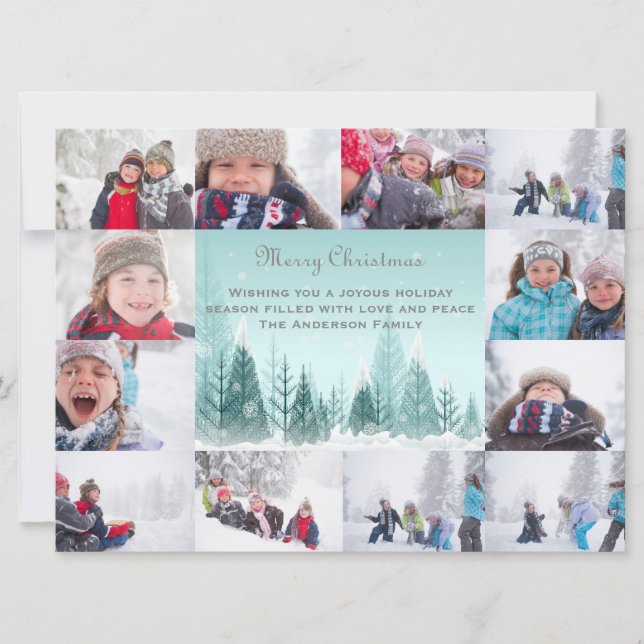 12 Foto Winterlandschaft Collage - 6x8 Weihnachten (Vorderseite)