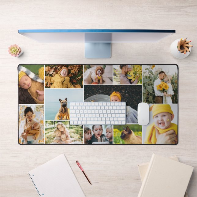 12 FotoCollage machen Sie sich selbst Schreibtischunterlage (Büro 1)