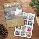 12 FotoCollage with Year in Review plus Message Feiertagskarte<br><div class="desc">White Background - Fügen Sie Ihre Lieblingsfotos zu diesem lustigen Template hinzu - ein Foto für jeden Monat. Sie können Instagram-Foto oder andere Foto für dieses Raster verwenden. Der Kalender ist in einem Gitter, sodass Sie ein Foto für jeden Monat des Jahres hinzufügen können. Sie können auch die Hintergrundfarbe ändern,...</div>