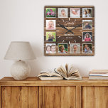 12 Fotosammlerfamilie ist ewig rustikales Holz Quadratische Wanduhr<br><div class="desc">Erstellen Sie Ihre eigene Foto Collage Wand Uhr mit 12 Ihrer Lieblingsfotos. Die Foto-Rahmenuhr hilft Ihnen, Ihre besonderen Momente zu schätzen und macht Eltern, Großeltern und Freunden ein wohlüberlegtes Geschenk. Die personalisierte Familienuhr macht sie zu einem perfekten Geschenk für jeden Anlaß. Personalisieren mit Familienname und feststehendem Datum. Das Zitat "Familie...</div>