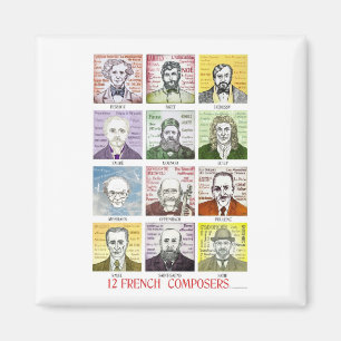 12 französische Komponisten Magnet