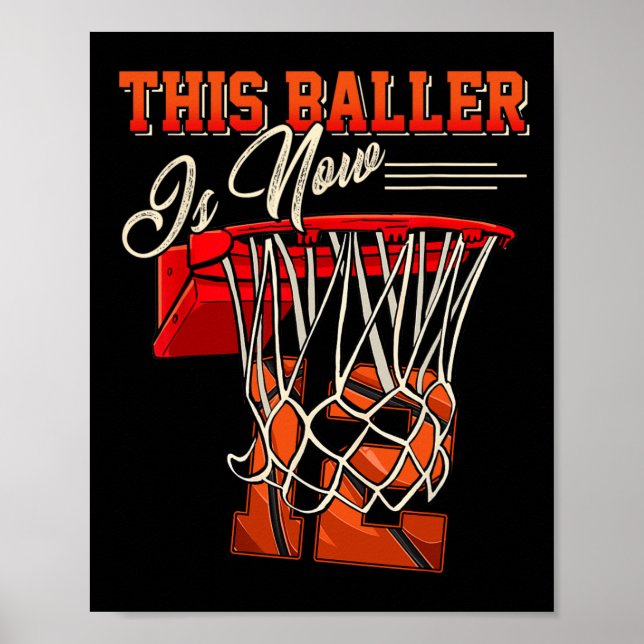 12. Geburtstag für Boy Basketball 12 Jahre Poster (Vorne)