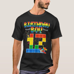 12. Geburtstag Junge Gebäude Brick 12 Jahre alt Bl T-Shirt