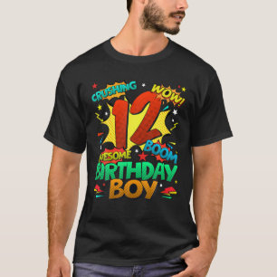 12. Geburtstag Kinder Comic Stil Kinder Jungen 12. T-Shirt