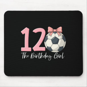 12. Geburtstag Mädchen Fußball Byll Coquette Pink Mousepad