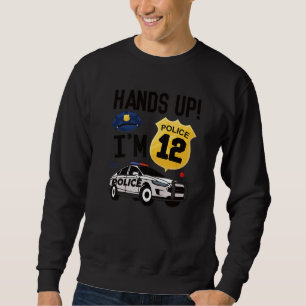 12. Geburtstag Polizist Junge Zwölf Jahre alte Pol Sweatshirt