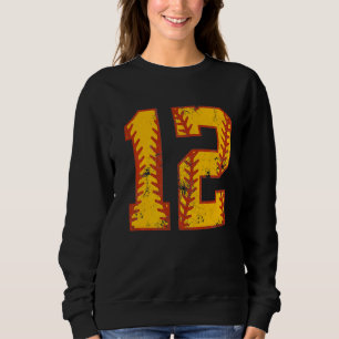 12. Geburtstag Softball Bdy 12-jähriges Mädchen Sweatshirt