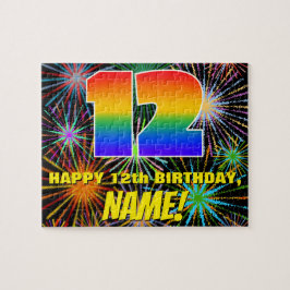 12. Geburtstag: Spaß, bunte feierliche Feuerwerke