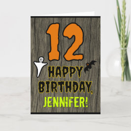 12. Geburtstag: Spooky Halloween Thema, Individuel Karte