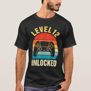 12. Geburtstagsjunge Stufe 12 Entsperrter Video-Ga T-Shirt