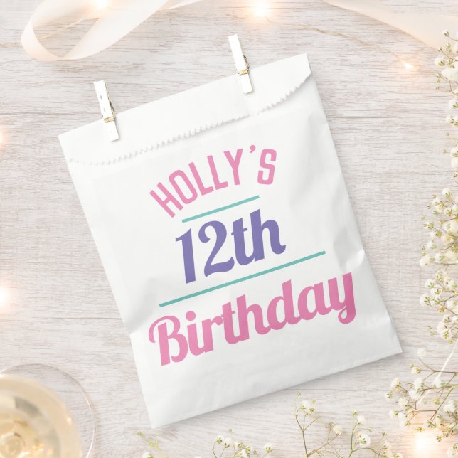 12. Geburtstagsparty Leckerei Bag Geschenktütchen (Ausgeschnitten)