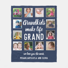12 Großkinder der FotoCollage machen ein großartig Fleecedecke