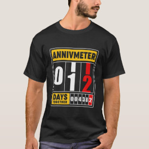 12. Hochzeit Jubiläum für Paare Ehemann Wif T-Shirt