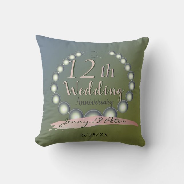 12. Hochzeit-Jubiläum Kissen (Vorderseite)