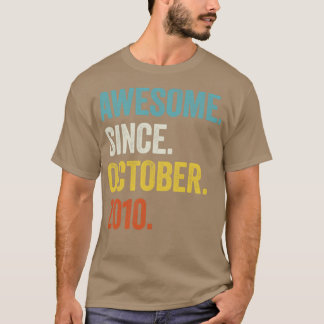 12 Jahre alt Phantastisch seit Oktober 2010 12. Ge T-Shirt