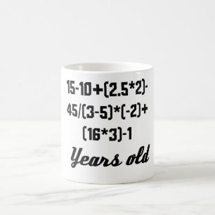 12 Jahre alte Algebra-Gleichungs- Kaffeetasse