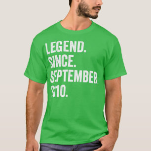 12 Jahre alte Legende Seit September 2010 12. Gebu T-Shirt