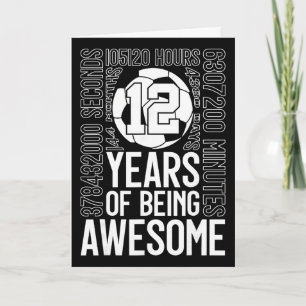 12 Jahre Awesome Fußball 12. Geburtstag _2  Karte