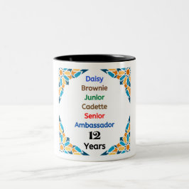 12 Jahre Pfadfinder Meilenstein-Tasse Botschafter  Zweifarbige Tasse
