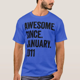 12 Jahre Phantastisch seit Januar 2011 12. Geburts T-Shirt