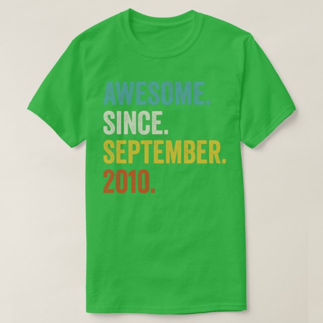12 Jahre Phantastisch seit September 2010 12. Bir T-Shirt (Design vorne)