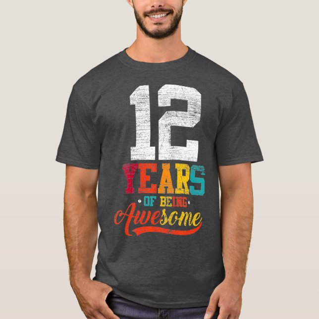12 Jahre Phantastische Geschenke im Alter von 12 J T-Shirt (Vorderseite)