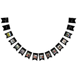 12 Jahre Schulaufnahmen Abschluss FotoCollage Wimpelkette