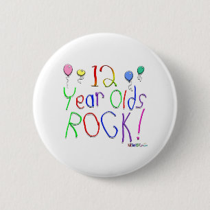 12 Jährige Felsen-! Knopf Button