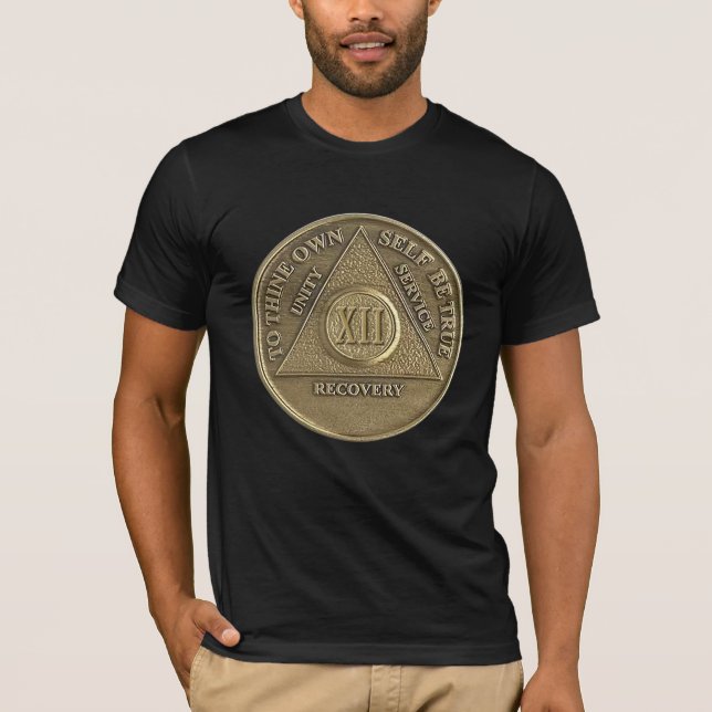 12-jähriges Jubiläum der nüchternen Erholung T-Shirt (Vorderseite)