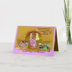 12 jours de carte de voeux de Noël