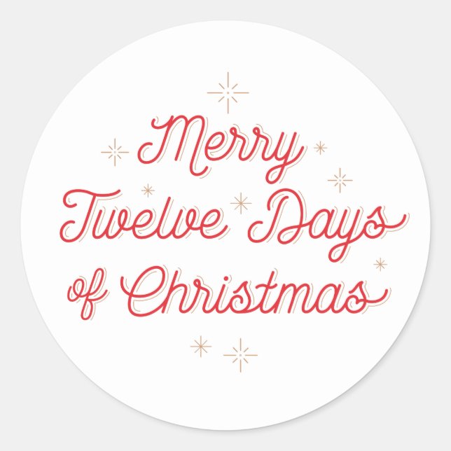 12 JOURS DE NOËL / Autocollants de Noël (Devant)