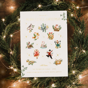 12 Jours de Noël Carte de vœux photo de vacances