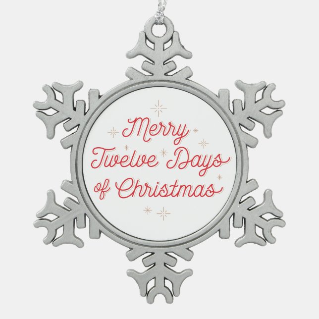 12 Jours DE NOËL / Ornement Flocon de neige (Devant)