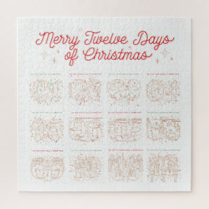 12 Jours de Noël Puzzle 20x20