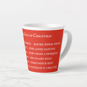 12 JOURS LYRICS Latte Mug / Rouge