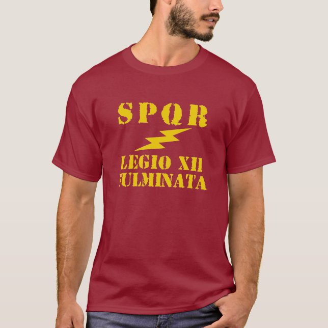 12 Julius Cäsars 12. "Thunderbolt-" Legion T-Shirt (Vorderseite)