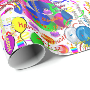 12. Mai Geburtstag Geschenkverpackungspapier Geschenkpapier