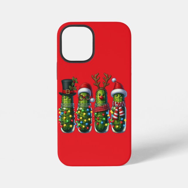 12 Mini Picks de vacances de Noël coque iphone rouge (Verso)