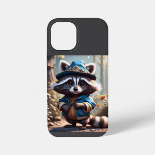 12 Mini Raccoon dans un bleu Uniform iPhone / coque ipad
