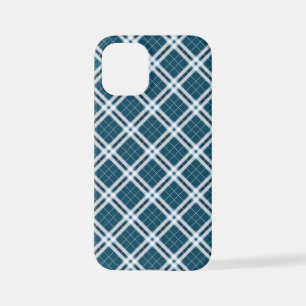12 Mini Tartan en coque iphone bleu et blanc