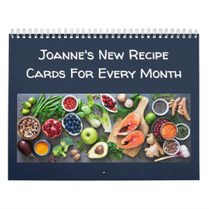 12 mois 2026 Calendrier des cartes de recettes