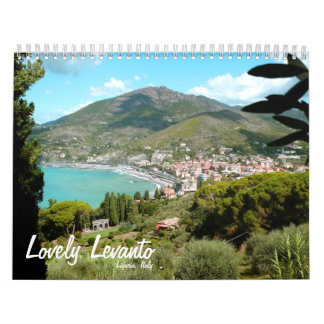 12 mois beau Levanto, calendrier de l'Italie