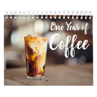 12 mois de calendrier thématique élégant pour café
