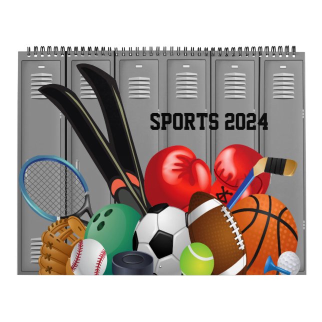 12 mois de Sports 2024 Calendrier (Protection)